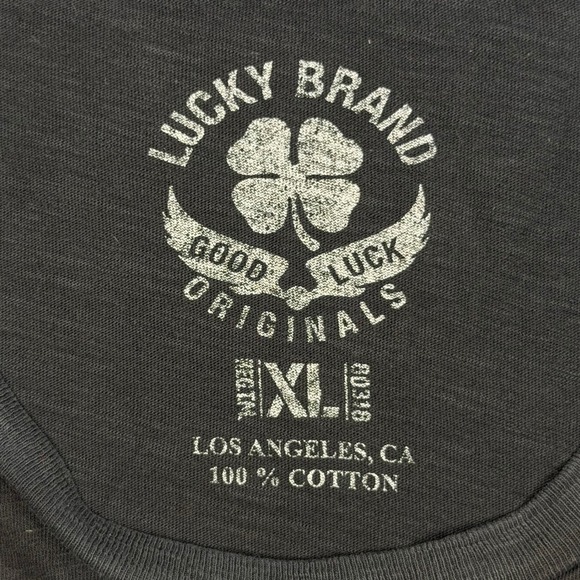 Lucky Brand Black Jacks‎ Tattoo T-Shirt Mens XL Black Vegas Punk Grunge Graphic - Picture 3 of 6